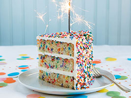 birthday cake with sparkler